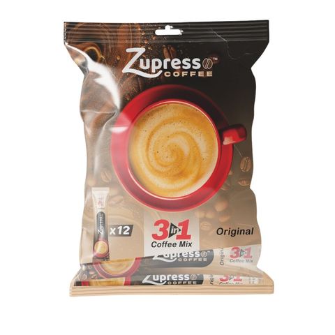 Zupresso Coffee 3 In 1 Mix Stick Pack 12 Piece 168g