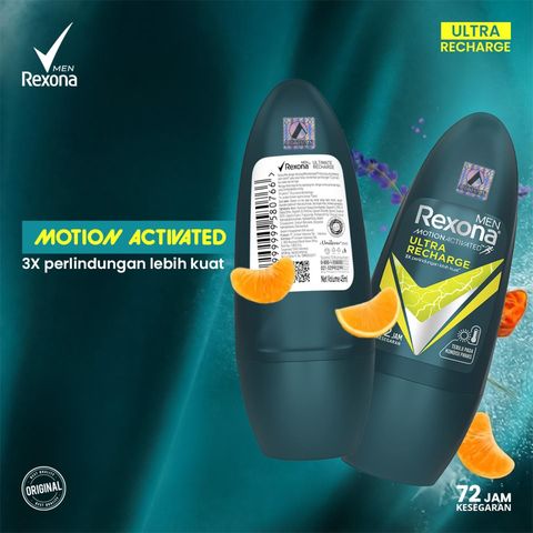 Rexona Men Motion Activated Ultra Recharge 72H Roll On 45ml