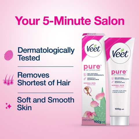 Veet Pure Hair Removal Cream for Normal Skin 100g