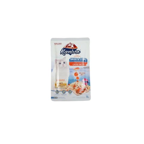 Kaniva Skin & Coat Crab Meat Soft Jelly Cat Supplement 70g