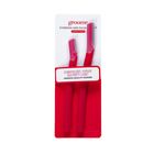 Groome Eyebrow And Facial Razor Scarlet Edge 2 Pieces