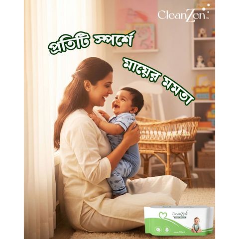 Clean Zen Baby Wipes Pouch Pack 50 Pieces