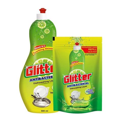 Buy Glitter Antibacterial Dishwash Liquid 500ml & Get Free 200ml