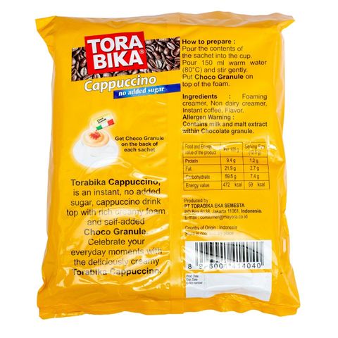 Torabika Cappuccino Coffee 20 Sachets Packet 250g
