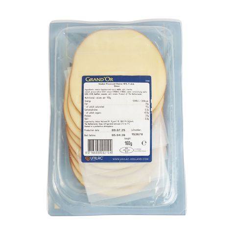 Grand'or Smoked Processed Cheese Slices 45% Fat 160g