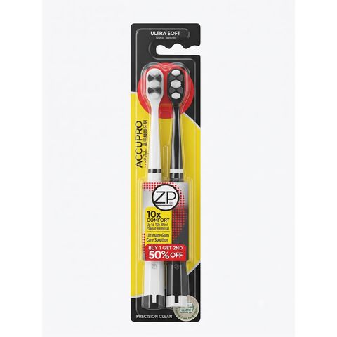 Zp Accu Pro Twin Pack Tooth Brush 2 Pieces