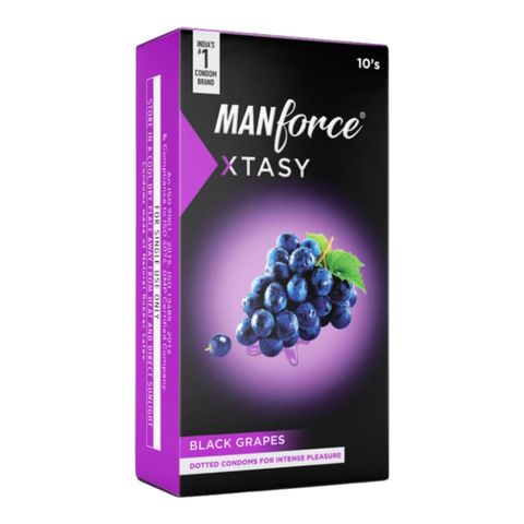 Manforce Black Grapes Dotted Condom 10Pcs