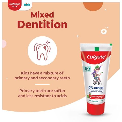 Colgate KidsToothpaste NSmnt flvr80g6-9Y