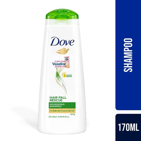 Buy Dove Shampoo Hairfall Rescue 170ml & Get Free Gluta Hya 20ml