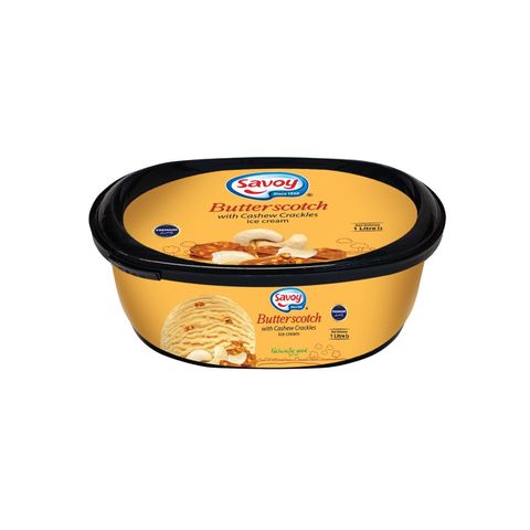 Savoy Butterscotch With Cashew Crackles Ice Cream 1L