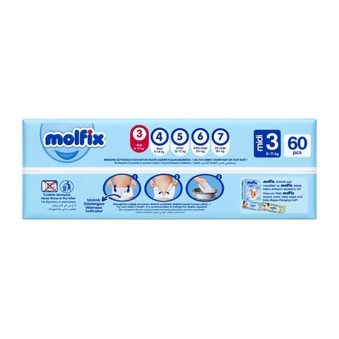 Molfix Pant Jumbo Midi 6-11kg 60 Pieces