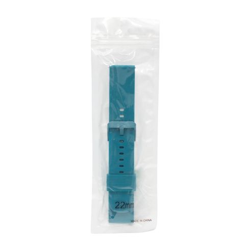 Silicone Strap Watch Band Pin Lock Olive Gray 22mm 1 Piece