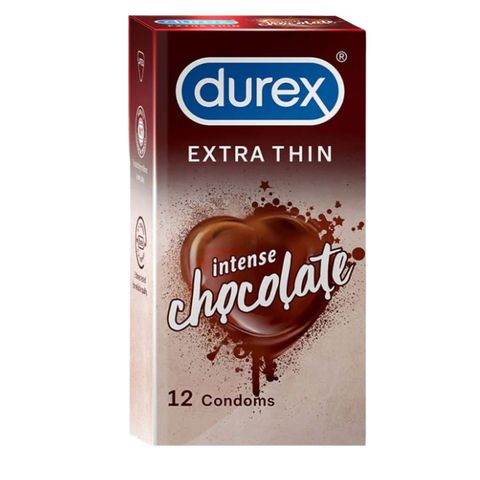 Durex Extra Thin Intense Chocolate Flavoured Condoms For Men 12 Pieces