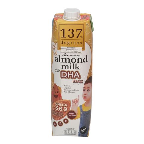 137 Degrees Genuine Almond Milk With Vegan Dha 1000ml
