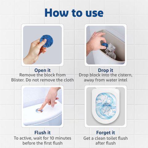 Harpic Flushmatic Marine In Cistern Toilet Cleaner Blocks (50g x 2)