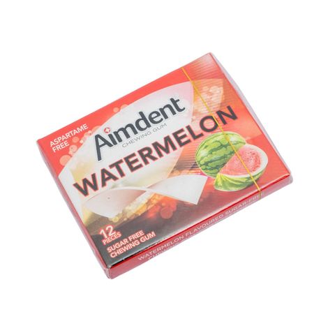 Aimdent Watermelon Sugar Free Chewing Gum 12 Pieces