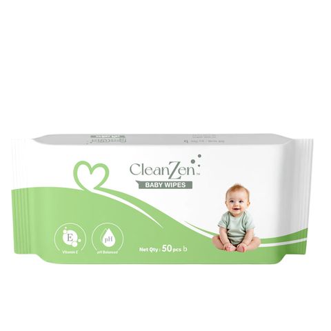 Clean Zen Baby Wipes Pouch Pack 50 Pieces