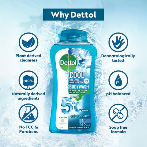 Dettol Cool Long Lasting Odour Protection Bodywash 250ml
