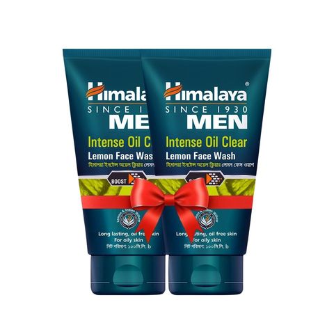 (Buy 1 & Get 1 Free) Himalaya Men Intense Oil Clear Lemon Face Wash 100ml