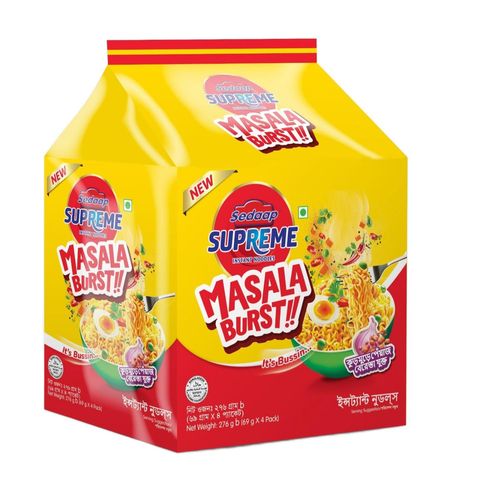 Sedaap Supreme Masala Burst Noodles 4 Pack 276g