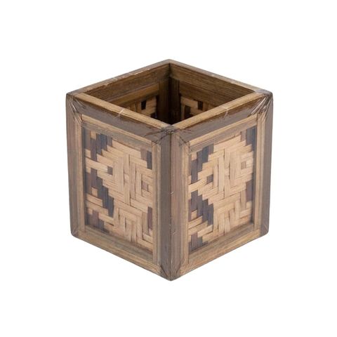 Pisces Bamboo Rectangular Pen Holder 1 Piece