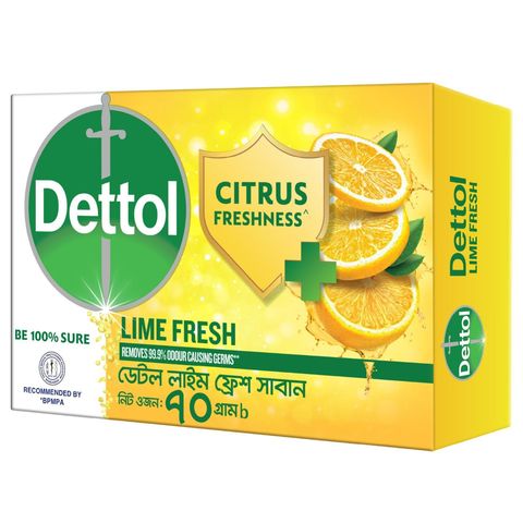 Dettol Soap Lime Fresh Citrus 70g