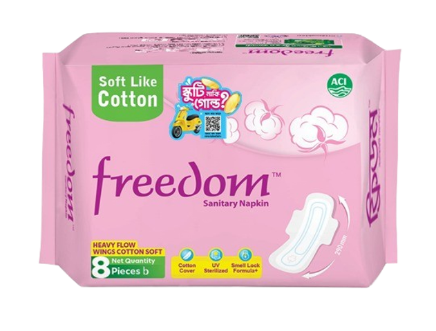 Freedom Heavy Flow Cotton Soft Consumer Promo Pack 8 Pieces