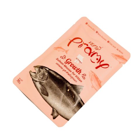 Pramy Growth Pouch Salmon Mousse For Kitten 70g 