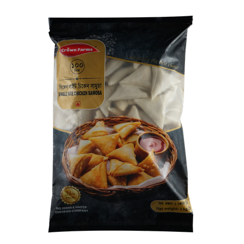 Crown Farms Single Bite Chicken Samosa 100 Pieces 1kg