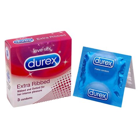 Durex Extra Ribbed Condoms 3 Pieces