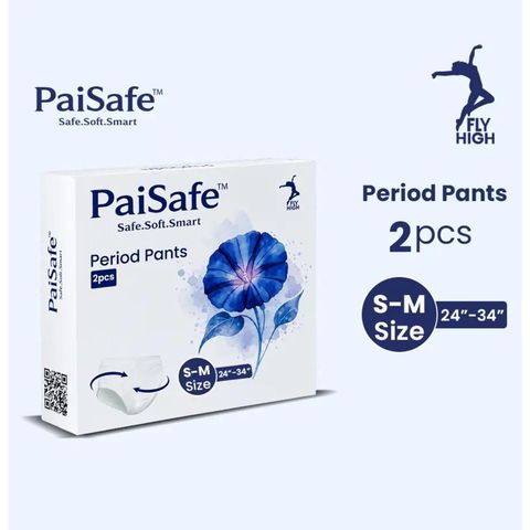 Paisafe Period Pants 24"-34" S-M Size 2 Pieces