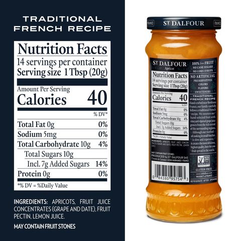 St Dalfour Apricot Fruit Spread 284g