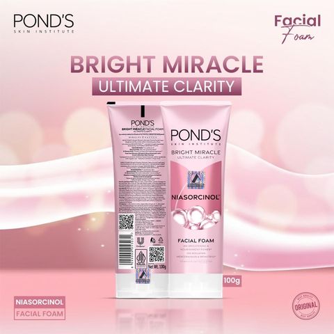Pond'S Bright Miracle Ultimate Clarity Niasorcinol Facial Foam 100g