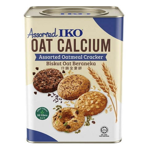 Iko Hi Fiber Assorted Oat Calcium Tin 700g