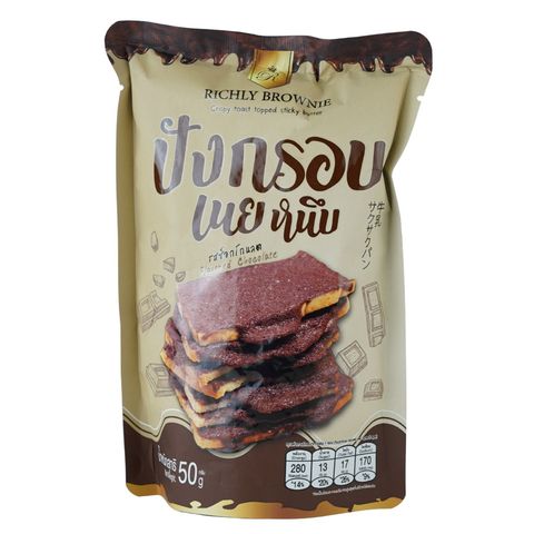 Richly Brownie Crispy Toast Topped Sticky Butter Flavored Chocolate 50g
