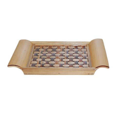 Pisces Bamboo Tray - Jamdani Flat Design - Small (12" X 8") 1 Piece
