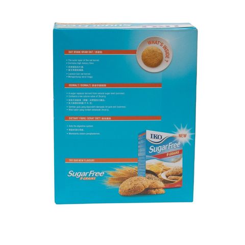Iko Sugar Free Crackers Oat Bran Hi-Fibre 220g