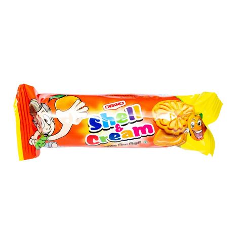 Dekko Shell & Cream Orange Cream Biscuits 40g