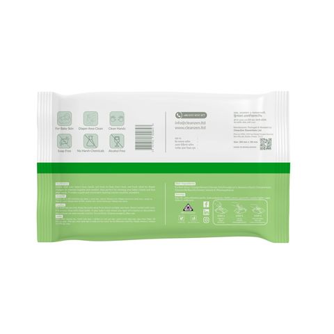 Clean Zen Baby Wipes Pouch Pack 50 Pieces