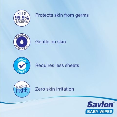 Savlon Baby Wet Wipes 120 Pieces
