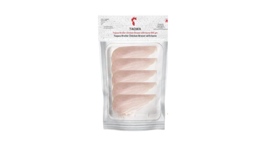 Taqwa Broiler Chicken Breast With Bone 500g