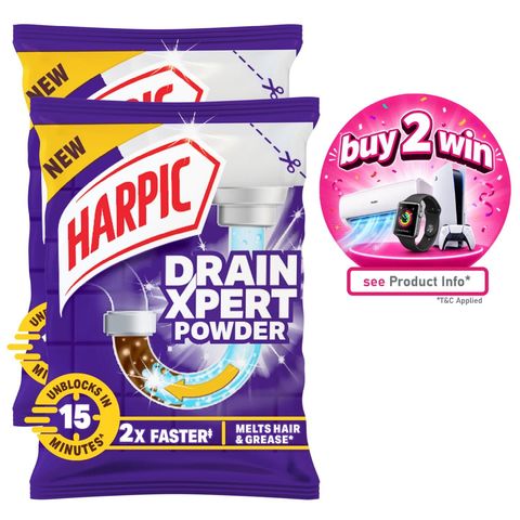 Harpic Drain Cleaning Xpert Powder 2 Pieces 45g