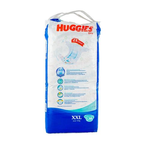 Huggies Dry Baby Diaper Belt Tape XXL (14+ kg) 38 Pieces