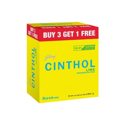 (Buy 3 Get 1 Free) Godrej Cinthol Soap Lime 100g