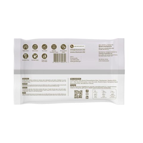 CleanZen Furniture Wipes 40 Pcs Pouch Pack 1 Packet