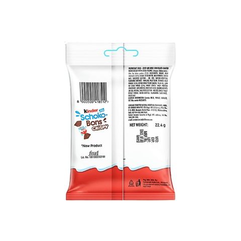 Kinder Schoko Bons Crispy 4pcs Milky & Cocoa Flavor 22.4g