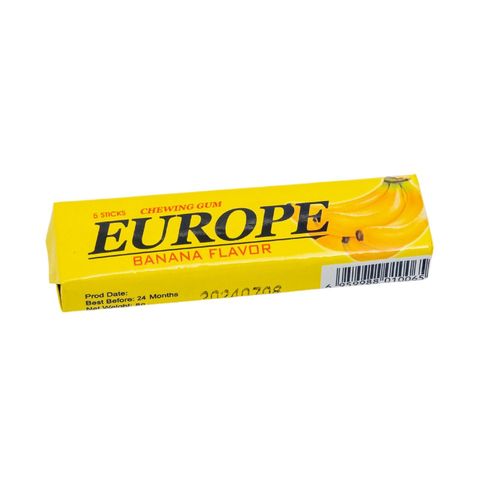 Europe Chewing Gum Banana Flavour 8g
