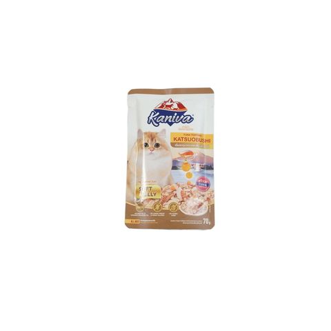 Kaniva  Tuna Topping Katsuobushi  Cat Pouch  70g