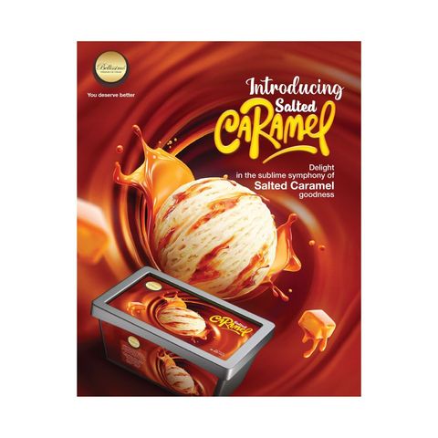 Bellissimo Salted Caramel Ice Cream 900ml