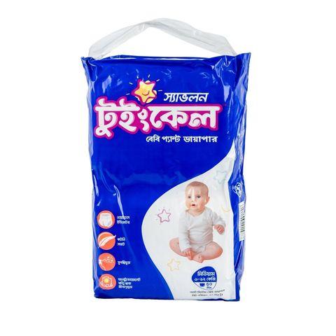 Savlon Twinkle Baby Pant Diaper M (6-12kg) 50 Pieces